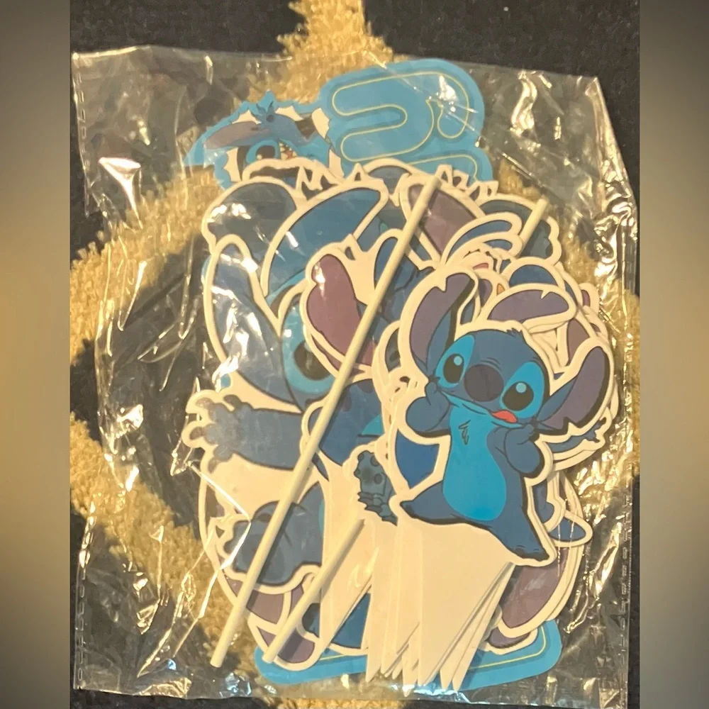 Stitch Character Birthday Cupcake Toppers
